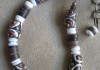 7″ w/ 2″ extension African Hand-painted sand-cast beads