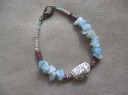 7″ White Turquoise focal bead