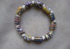 Sandcast bead Stretchie Bracelet – Earth tones