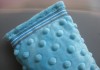 Ocean Blue Dimple Dot Kitty Nip Toy .. Ribbon Trim
