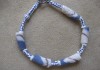 Blue and White Sand cast bracelet